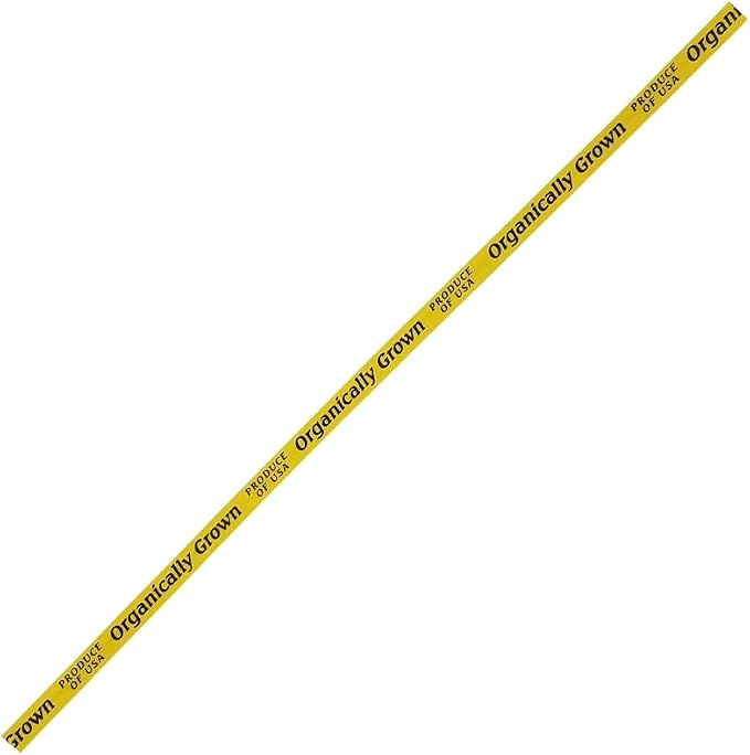 18 inch "Organically Grown" Yellow Twist Tie, Ideal for Produce, 1,000/Box | Made by T&T Industries, Made in the USA, Flexible Wire