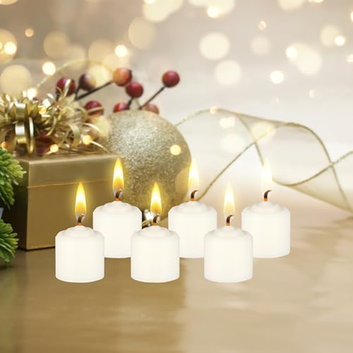 Mega Candles 12 pcs Unscented Off White Votive Candles, Hand Poured Wax Candle 10 Hour 1.38 Inch x 1.5 Inch, Home Décor, Wedding Receptions, Centerpieces, Occasions, Events, Festivities, Meditations - Image 4
