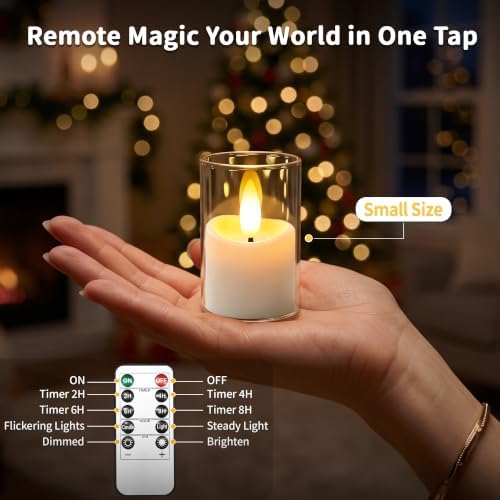 Rechargeable Flameless Candles with Timer Remote - Image 2