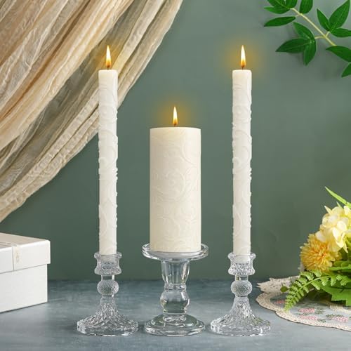 Irenare Unity Candles for Wedding Ceremony with Holder,Delicate - Image 6