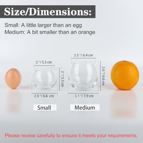 PINIWON 12pcs Clear Glass Round Votive Candle Holders, 2.6'' H x 3.1'' W - Image 2