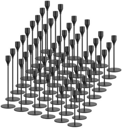 NLBTW Black Taper Candle Holders Set of 54 Candlestick Holders Bulk by NLBTW