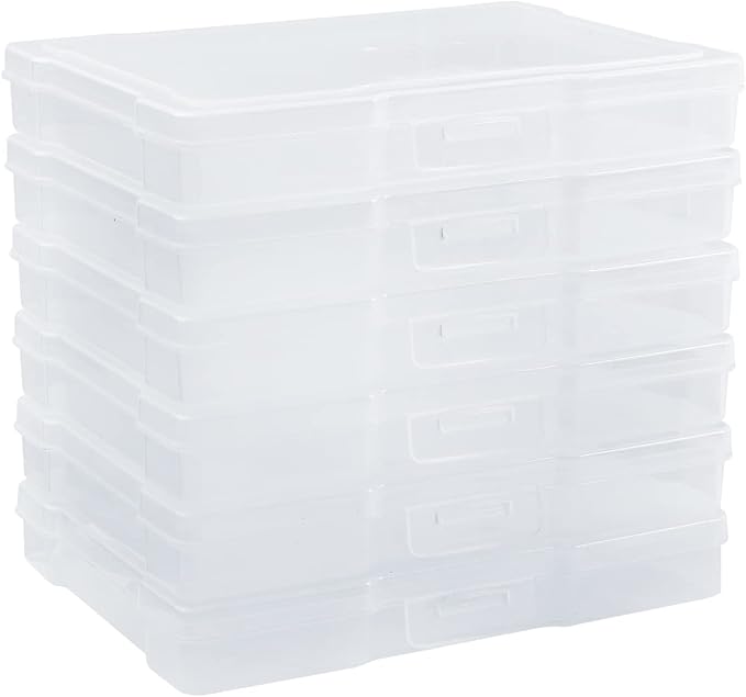 5" x 7" Photo Storage Case, 24 Inner Photo Organizer Keeper, Extra Large Storage Picture Boxes, Seed Storage, Transparent Craft Keeper (24 PACK)