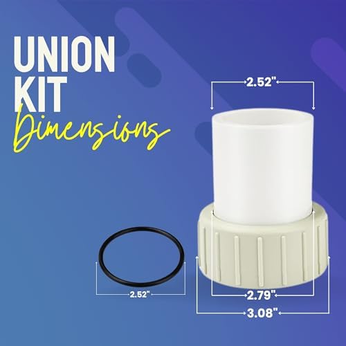 350157 Superflo Union Replacement Kit Compatible with Pentair Superflo Superflo Variable Speed Pool Pumps and Spa Pumps - Made in USA - PVC Union for Pentair SuperFlo VS