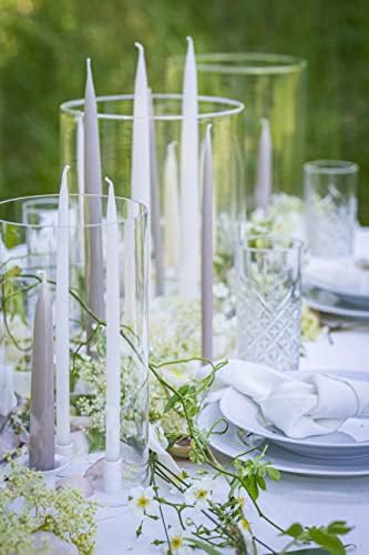 Kunstindustrien® White Taper Candles – Set of 4, 13.8" – Made in Denmark, Long Burning Candles 15h, Unscented & Smokeless Candlesticks – Elegant Tall Candles for Weddings, Dinners & Home Decor (White) - Image 6