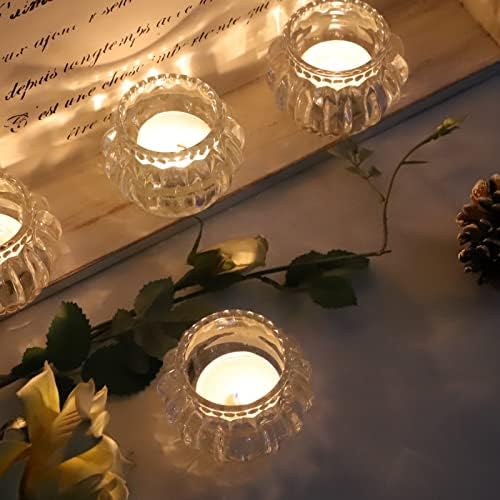 Woho 6pcs Clear Votive Candle Holders, Tealight Candle Holder for Wedding - Image 3