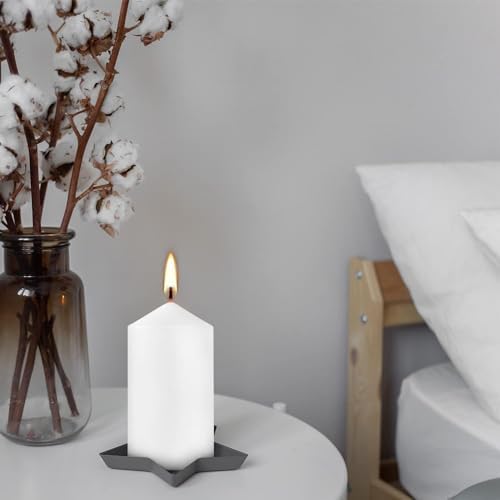 Howemon 20 Pcs Bulk Long Burning Wax Pillar Candles 2" x 4" Dripless Unscented Smokeless for Wedding Party Spa Lantern Fireplace Home(White) - Image 4
