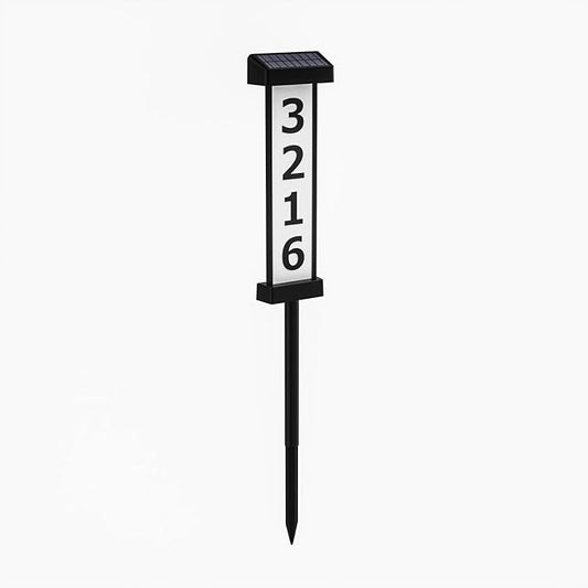 House Numbers for Outside [ Light up Dual-Sided Illuminated ], Solar Address signs for Yard with Plaque Stakes Outdoor Waterproof Illuminated Address Numbers for House Garden Patio Lawn
