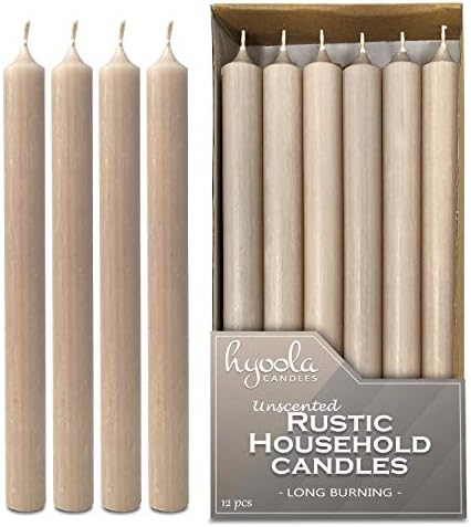 Hyoola 10 Inch Dinner Candles - 12 Pack - Sahara Tall Unscented Rustic Long Burning Candle Sticks - Image 4