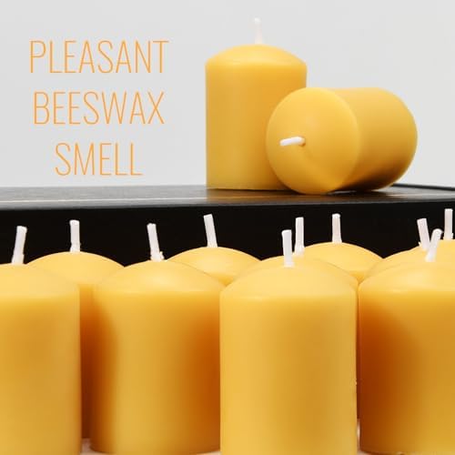 Beeswax Votive Candles Bulk-Pack of 10, Natural Unscented Beeswax Candles - 9 Hour Burn Time - Image 7