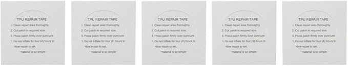 5PCS Square Self-Adhesive TPU Pool Patch Repair Kit Vinyl Inflatable Pool Patches for Swimming Pools, Inflatable Boats, Air Mattresses, Inflatable Toys