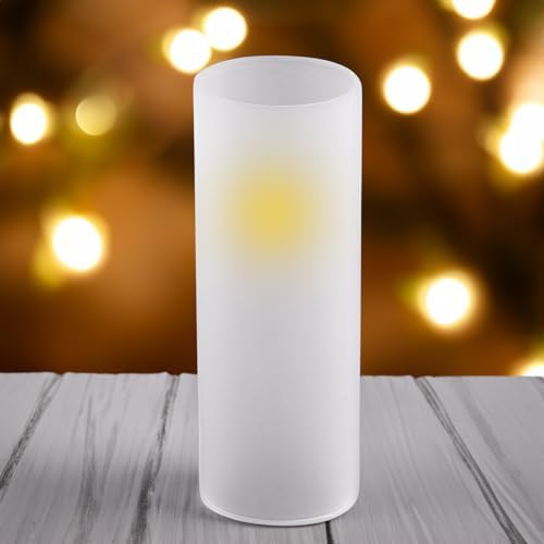 WGVI Hurricane Candle Holder Sleeve, W: 4", Ht: 16", Frosted Glass Cylinder Open Both Ends, Chimney Tube Shade, 6 Pieces - Image 5
