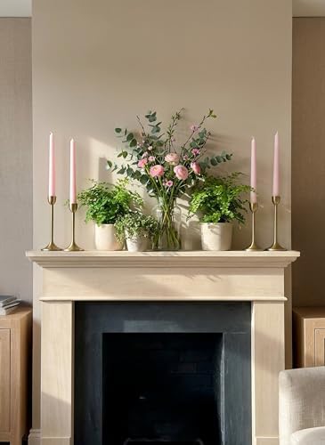 6 PK 10" Classic Taper Candles, Pale Pink, 7-8 Hours Long Burning, Unscented Tall Candlesticks - Image 5