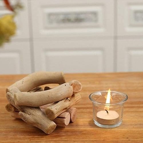 Sziqiqi Wooden Tea Light Candle Holder with Tealight Glass - Image 6