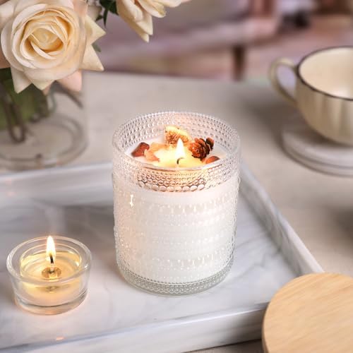 DARJEN 12 Pcs 10 oz Glass Candle Jars with Lids, Candle Tins-Clear - Image 6