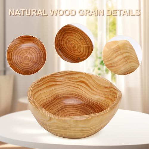 Candle Bowl Compatible with Foton Pearled, Solid Wood Rustic Vessel - Image 4