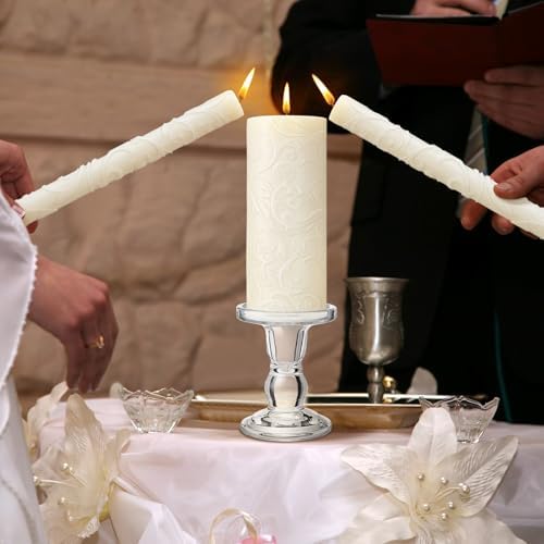Irenare Unity Candles for Wedding Ceremony with Holder,Delicate - Image 2