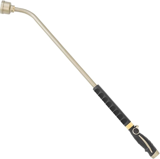 RESTMO Extra Long 36 Inches Watering Wand, Heavy Duty Metal Hose Wand with Thumb Flow Control, Gentle Soft Full Shower Sprayer Wand for Hanging Baskets, Shrubs, Plants, Flowers, Garden and Lawn