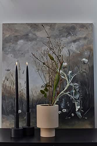 Kunstindustrien® Taper Candles – Set of 4, 13.8" – Made in Denmark, Long Burning Candles 15h, Unscented & Smokeless Candlesticks – Elegant Tall Candles for Weddings, Dinners & Home Decor (Black) - Image 4