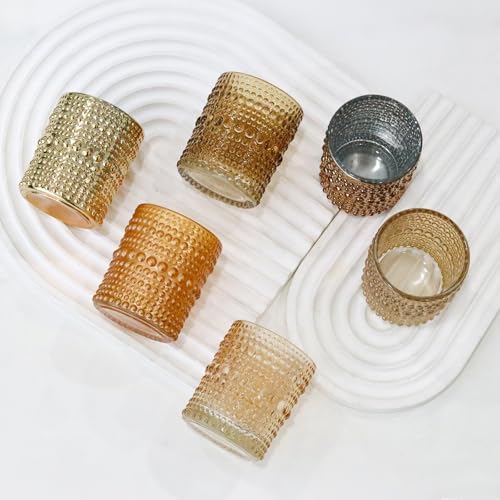 WDHODEC Gold Candle Holders 24 PCS, Glass Votive Tealight Candle Holders for Fall Thanksgiving Christmas Table Centerpiece Wedding Decorations - Image 2