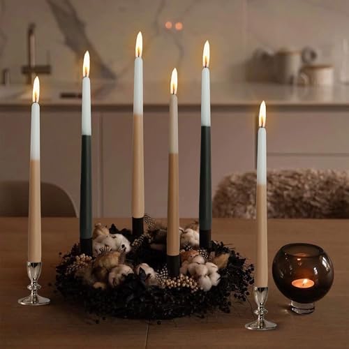 6 PCS Scented Taper Candlesticks 10 Inch Bluebell Scented Candle Aromatherapy Candles Gift Set Gradient Colored Candles for Home Decor Kitchen Decor Wedding Decorations - Image 2