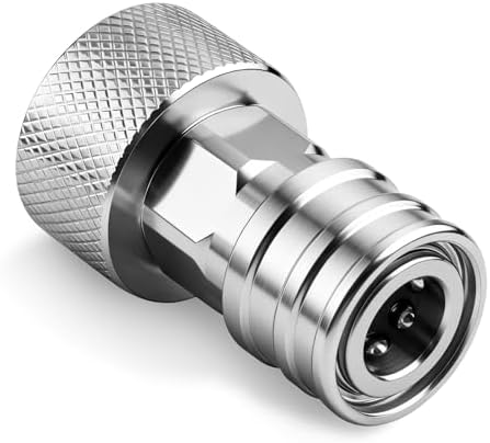 Pressure Washer Adapter 3/4" GHT to 1/4" Quick Connect, Single-Pack Stainless Steel Garden Hose Adapter with Zero-Leak O-Ring & Non-Slip Knurled Grip for Car Wash, Foam Cannon, Patio Cleaning by Unknown
