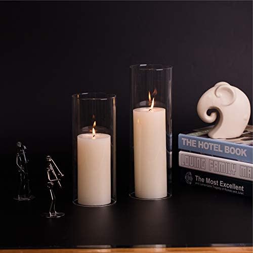 WGVI Hurricane Candle Holder Sleeve, Wide 3.5", Height 6", Clear Glass Cylinder Candleholder, Chimney Tube, Open Ended Candle Shade, 6 Pieces Bulk - Image 5