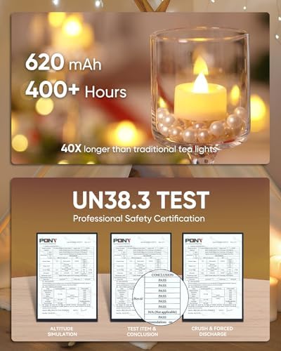 Homemory 24-Pack Remote Flameless LED Battery Tea Light Candles, 400+Hrs - Image 4