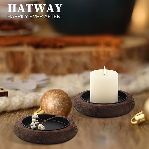 Hatway Wood Candle Holders for Pillar Candles - Image 5