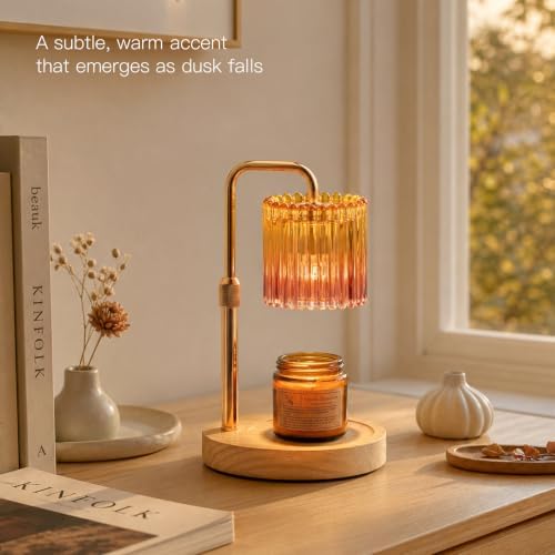 Candeldo Candle Warmer Lamp with Timer: Yellow Brown Wax Melt Warmer - Image 2