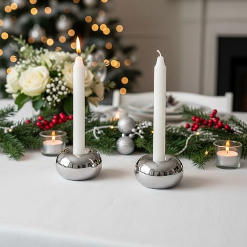 Silver Modern Doughnut Shaped Candlestick Holder (1 Pack) - Image 5