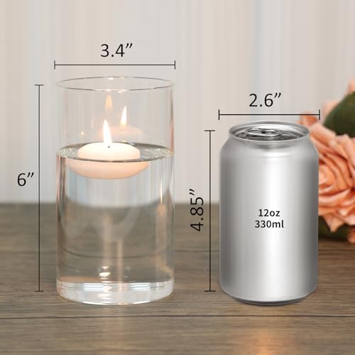 SUPMIND 12P Cylinder Vases for Table Centerpieces, 6inch Glass Flower Vases - Image 2