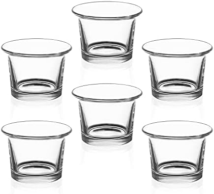 Royal Imports Hanging Oyster Glass Votive Candle Holders 2" Tall, Set of 6 by RoyalImports