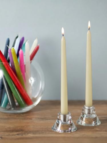 CANDWAX 10 inch Tapered Candles - Set of 12 Pearl Unscented Dripless Candlesticks - Perfect for Dinner - Ivory Candle - Image 6