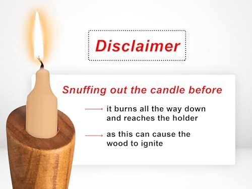 OLEEK wooden taper candle holders - wood taper candle holders for Table Centerpiece - wood candlestick holders (9", 8", 6") - wooden candlestick holder for 7/8" candle stick candlesticks holders woods - Image 6