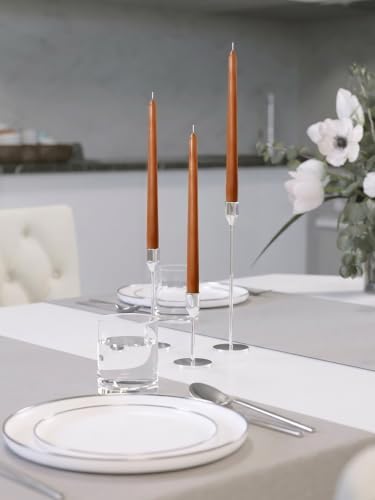 CANDWAX 10 Inch Taper Candles Terracotta Decor Candle Sticks 12 Pack - Image 6