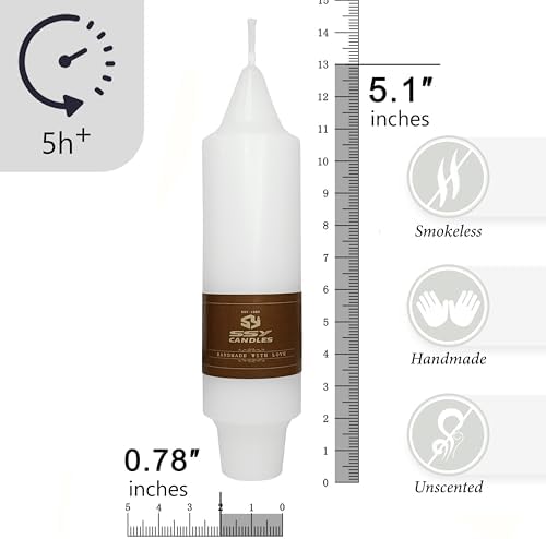 White Short Taper Candle Candle Sticks, 5 Inch Mini Pillar Candles Small Taper Candles, 4PCS Handmade Unscenteds Candlesticks for Festive, Party, Spell, Wedding, Home Decor - Image 2
