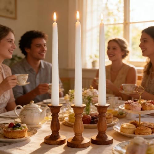 White Unscented Taper Candles for Home Decoration, 20 Pack 10 Inch Dripless Candlesticks for Dinner Party Wedding - Image 4