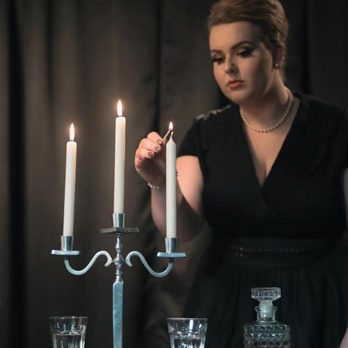 36 Pack White Taper Candles丨Taper Candles 10 Inch Dripless丨Unscented & Smokeless Candlesticks Bulk丨7-8 Hours Long Burning Tall Candles丨Ideal for Christmas Weddings Parties Dinner - Image 6