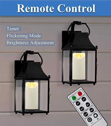 2 PCS 3"x7" Outdoor Waterproof Flameless LED Pillar Candles with Remote Timer, Battery Operated Electric Flickering Plastic Fake Candle for Halloween Christmas Lantern Decorations (Ivory) - Image 5