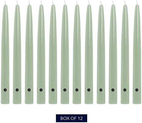 Colonial Candle Unscented Taper Candle, Handipt Collection, Colonial Classic Green, 10 in, Pack of 12 - Up to 8 Hours Burn - Image 2