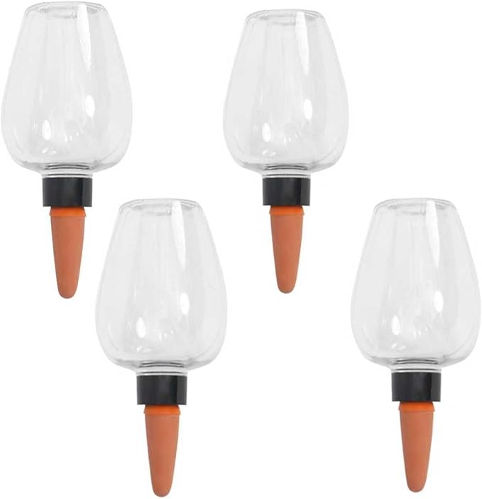 Self Watering Globes with Slow Release & Top Fill, 12.3 oz Automatic Watering Globes for Outdoor & Indoor Plants - Keep Plants Alive While on Vacation (Clear-4 Pack)