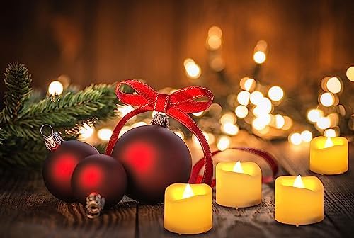 6 PCS 200 Hrs Remote Control Flameless Tea Lights, Battery Operated Led Flickering Votive Candles, Electric Outdoor Tealight Timer Candle for Thanksgiving Decorations (Batteries Included) - Image 7