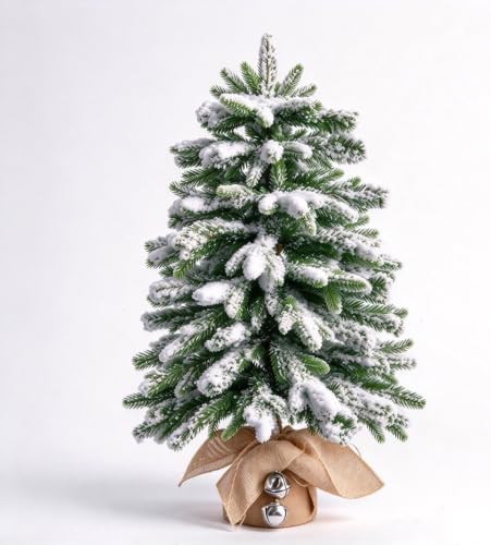 20 inch Pre-Decorated Small Xmas Holiday Christmas Tree, Snow Flocked by Unknown