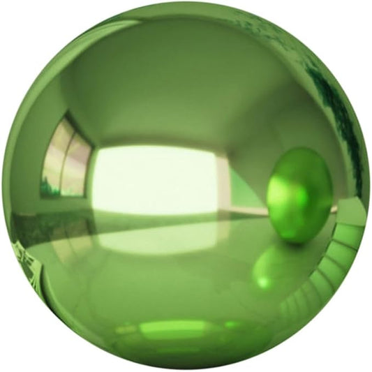Abaodam Stainless Steel Gazing Ball, Reflective Mirror Polished Garden Globe 7.07inch, Green Decorative Sphere for Yard Outdoor Decor, Unbreakable Metal Gazing Globe for Garden Decoration Ornament