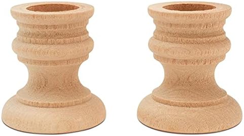 Unfinished Wood Country Candle Cups, 1-7/8 inch with 7/8 inch Taper Candle Hole, Pack of 25, by Woodpeckers by Woodpeckers