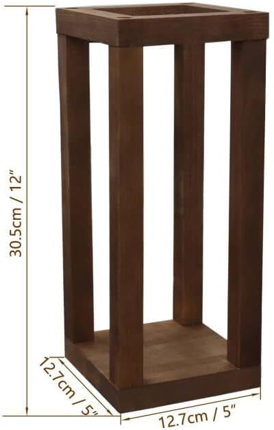 2 Sets 12" Rustic Wedding Table Decoration Farmhouse Decor Wooden Candle Holder Wedding Decoration - Image 2
