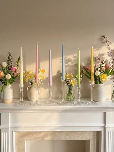 10" Pastel Taper Candles, 12 Pack, 10 Inch, 6 Colors, 2 of Each - Image 4