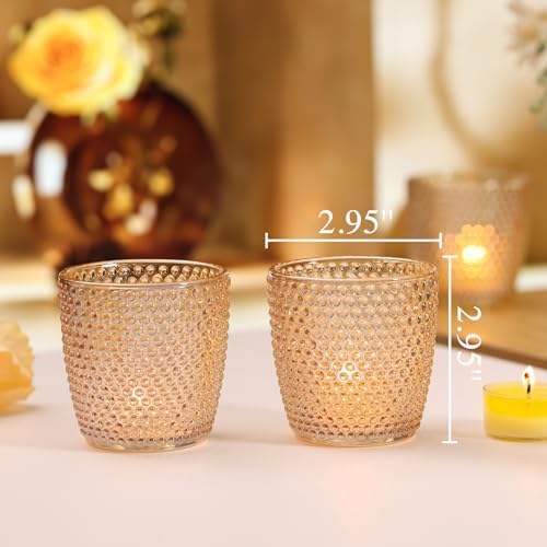 Volens Gold Votive Candle Holder for Table Centerpiece-12 Pcs Large Votives - Image 2