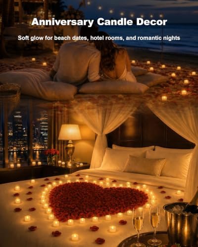 Homemory 12-Pack Remote Flameless LED Battery Tea Light Candles, 400+Hrs - Image 6